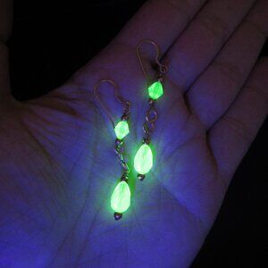 Uranium and 14k gf earrings